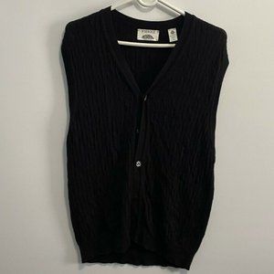 Fiesole Made‎ in Italy Black Cardigan 100% Wool Size L